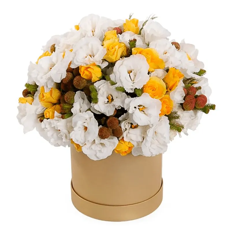 Цветы в коробке «Музыкальный дом»