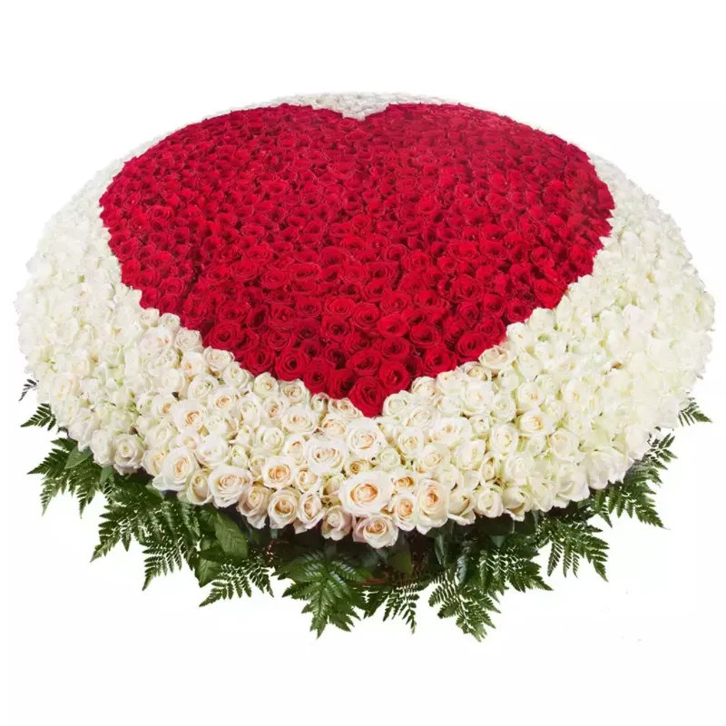 Композиция из 1001 розы в корзине